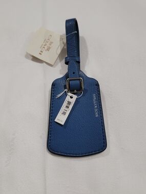 Coach Blue Leather Luggage Tag